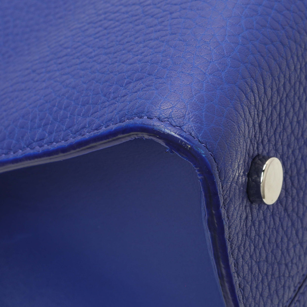 Christian Dior Blue Bullcalf Medium Diorever Flap Handbags Christian Dior