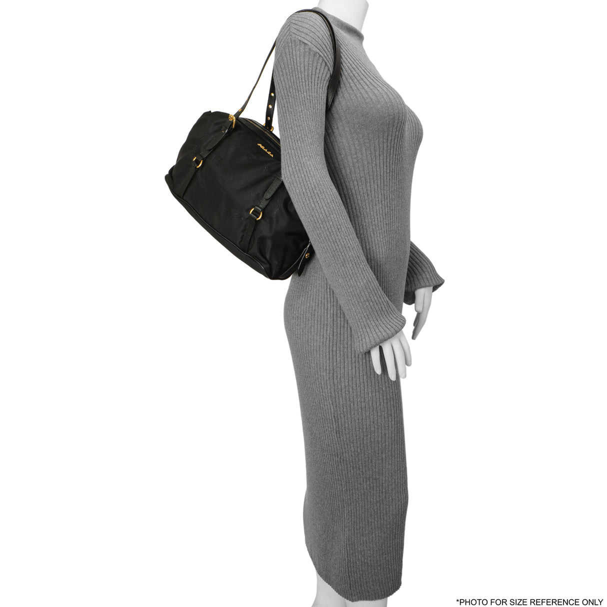 Prada Black Nylon Canapa Shoulder Bag Handbags Prada