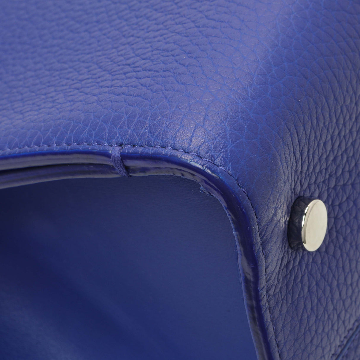 Christian Dior Blue Bullcalf Medium Diorever Flap Handbags Christian Dior