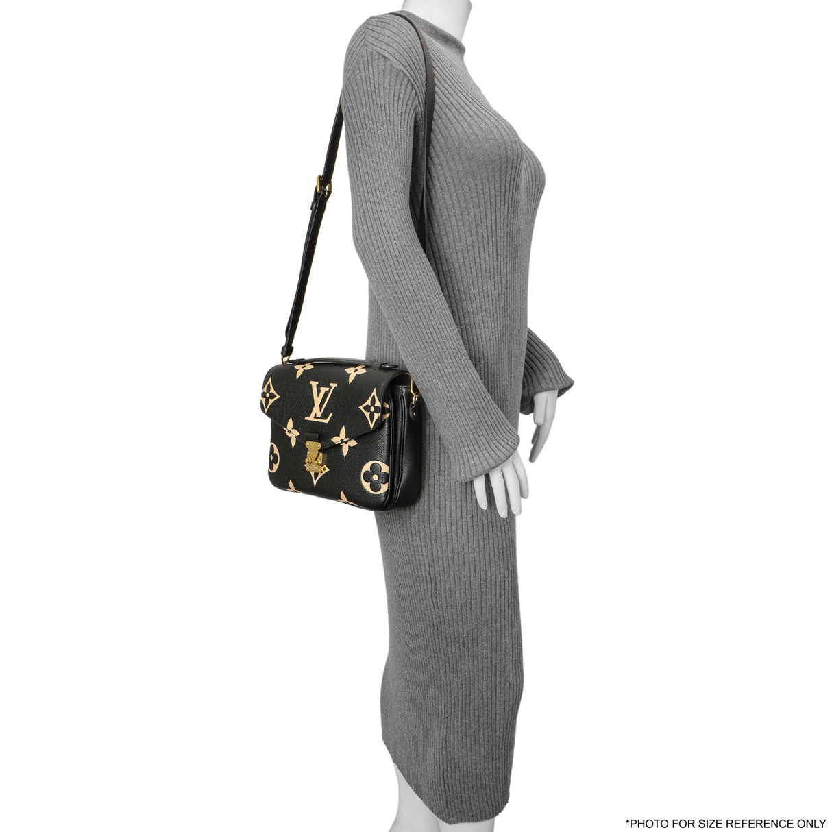 Louis Vuitton Black Beige Empreinte Giant Monogram Pochette Metis Handbags Louis Vuitton