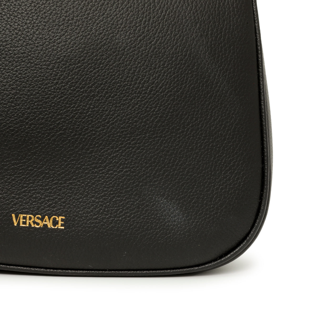 Versace Black Calfskin La Medusa Mini Chain Hobo Handbags Versace
