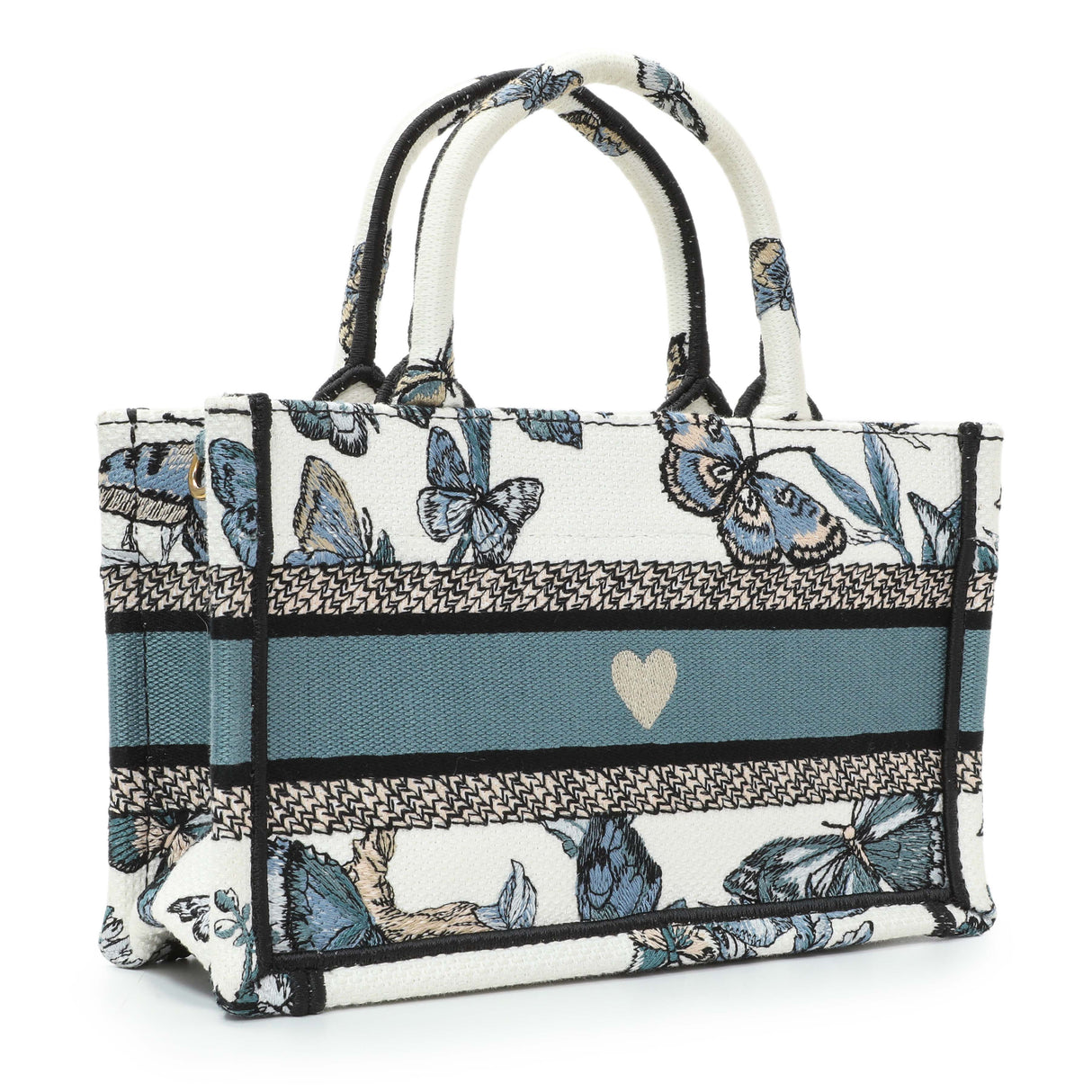 Christian Dior Embroidered Canvas Mini Book Tote w/ Strap Handbags Christian Dior