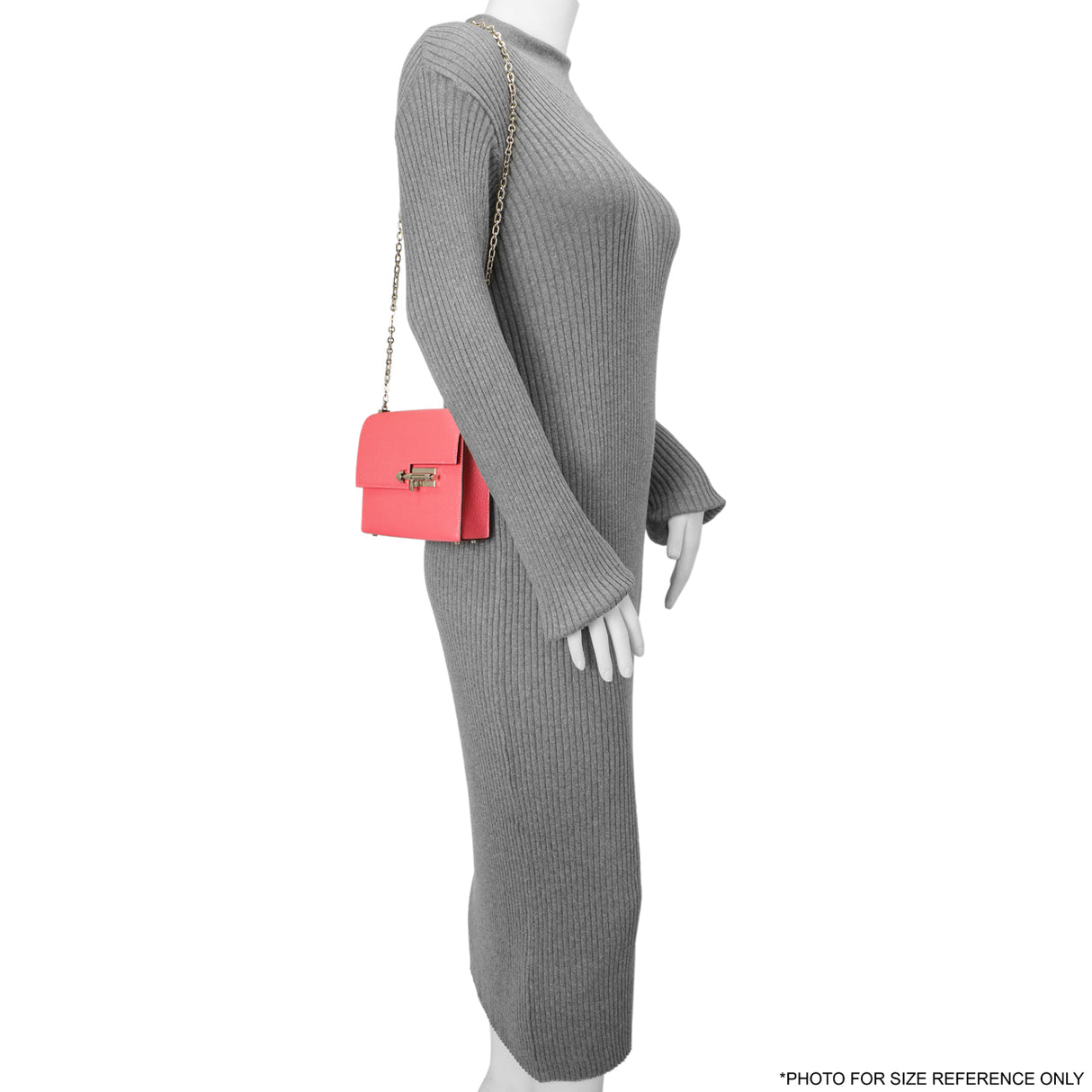 Hermes Rose Azalee Chevre Mysore Mini Verrou Chaine Handbags Hermes