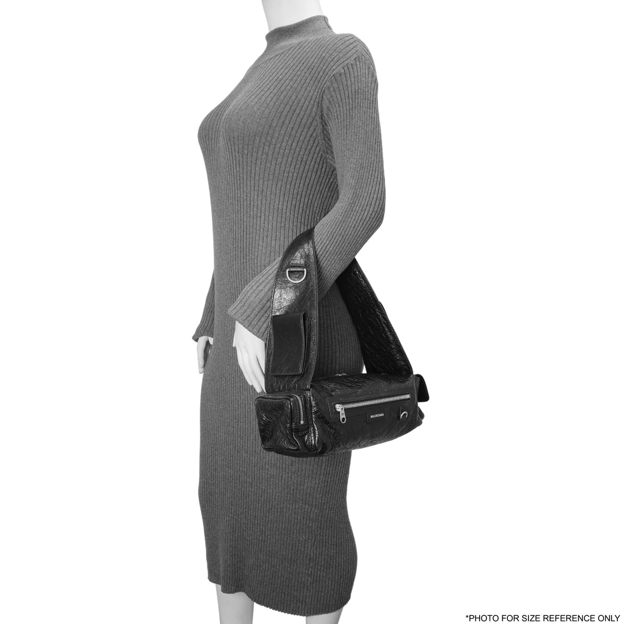 Balenciaga Black Lambskin Superbusy XS Sling Bag Handbags Balenciaga