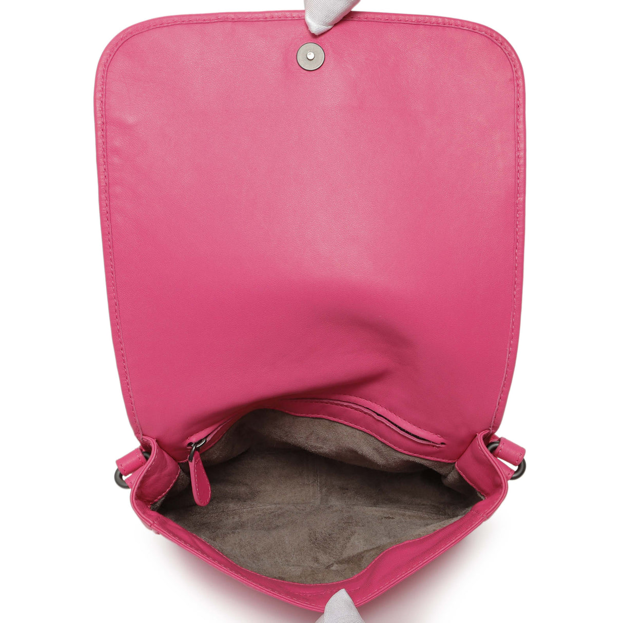 Bottega Veneta Pink Nappa Intrecciato Mini Flap Crossbody Handbags Bottega Veneta