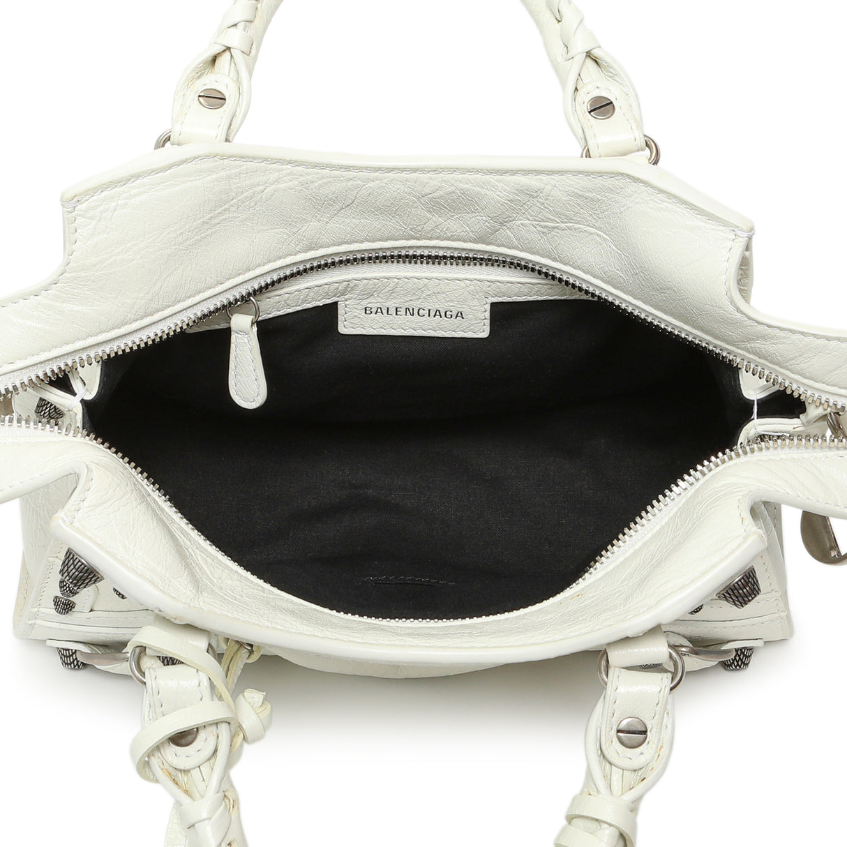 Balenciaga White Agneau Arena Neo Cagole Handbag XS Handbags Balenciaga