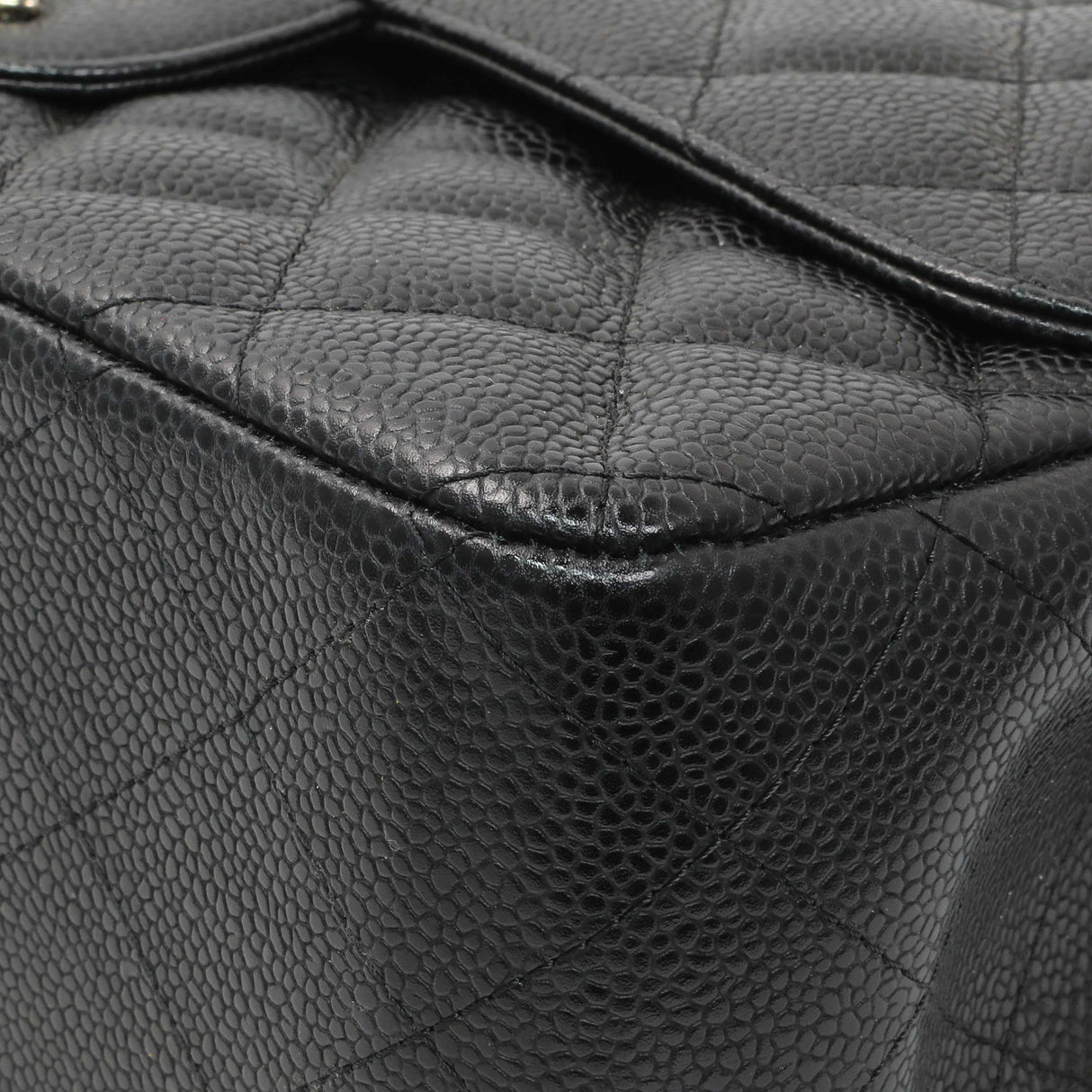 Chanel Black Caviar Jumbo Classic Double Flap