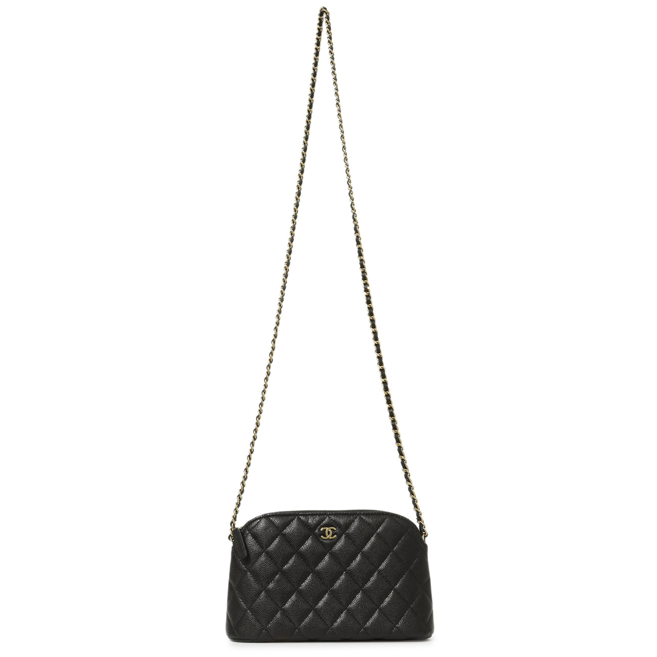 Chanel Black Quilted Caviar Classic Clutch with Chain – Modaselle