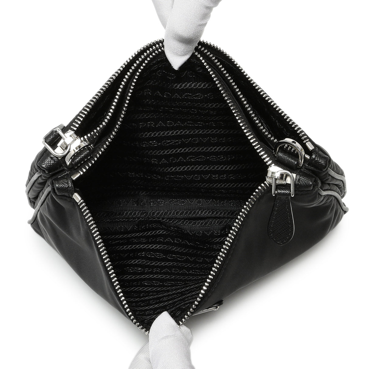 Prada Black Nylon Re-Edition 2000 Messenger Bag Handbags Prada