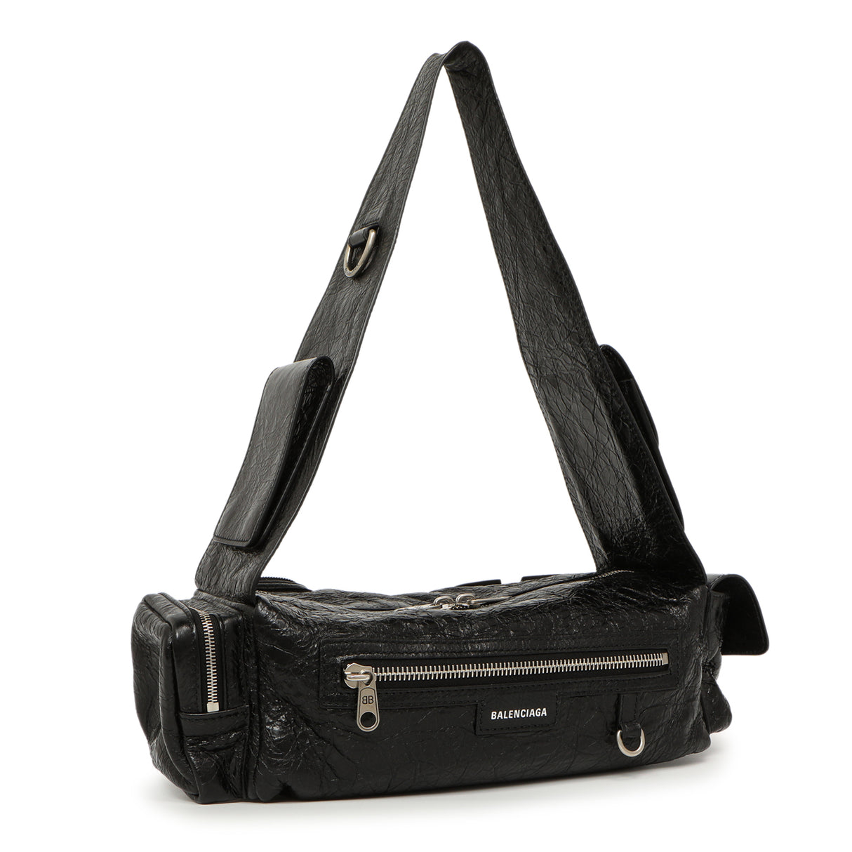 Balenciaga Black Lambskin Superbusy XS Sling Bag Handbags Balenciaga