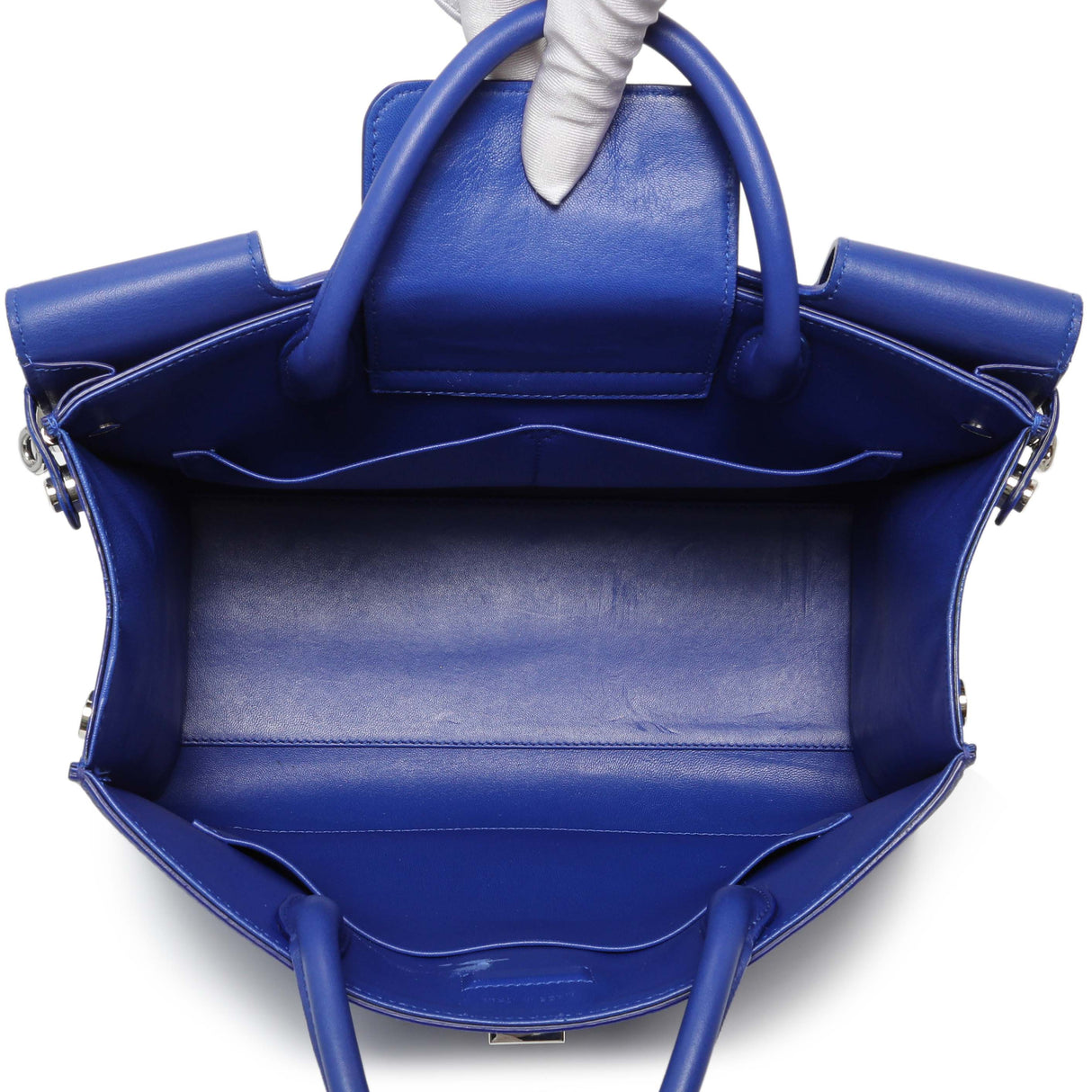 Christian Dior Blue Bullcalf Medium Diorever Flap Handbags Christian Dior