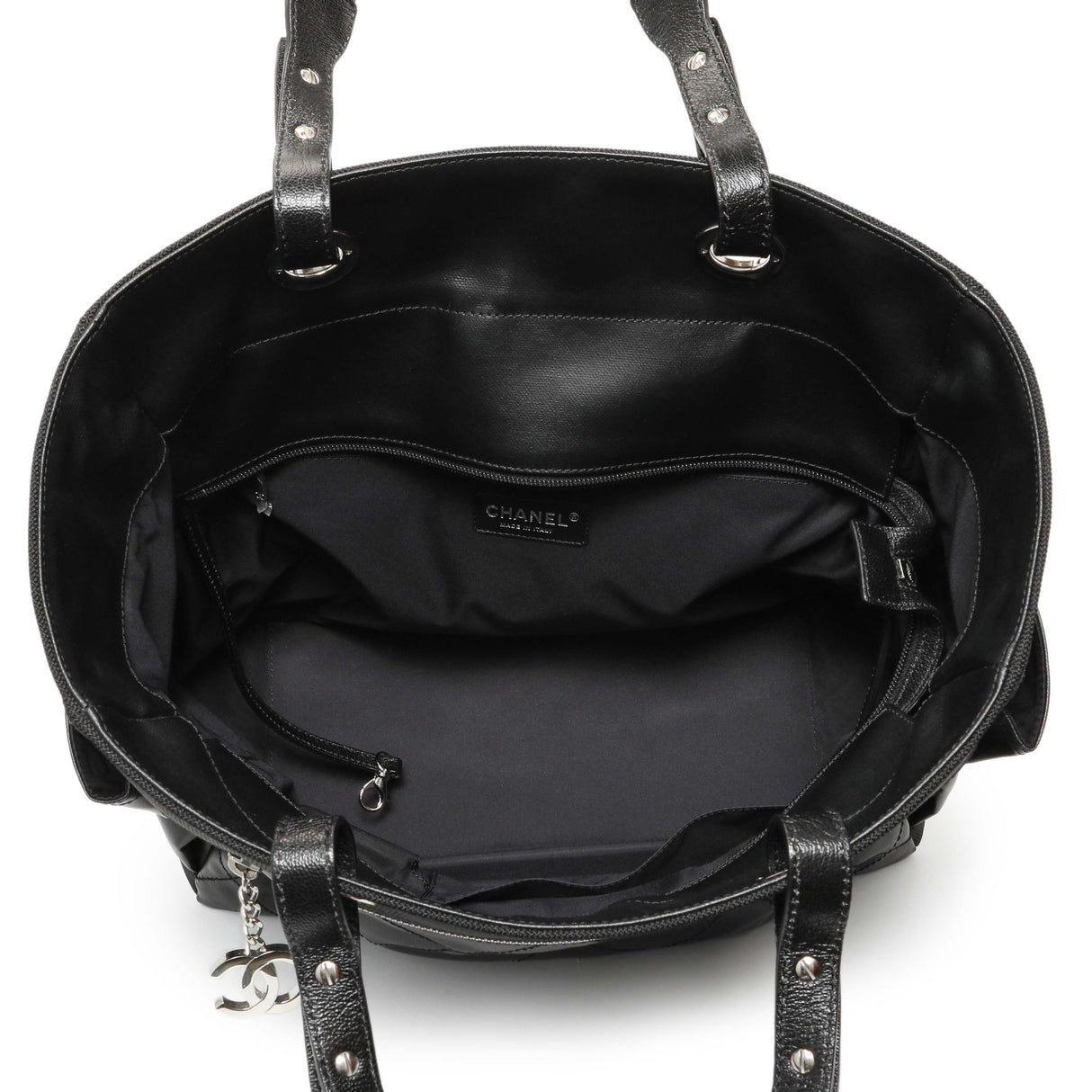 Chanel Black Coated Canvas Large Paris Biarritz Tote Handbags Chanel