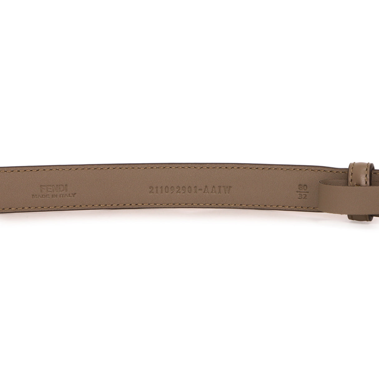 Fendi Grey Vitello King FF 20mm Belt Fendi