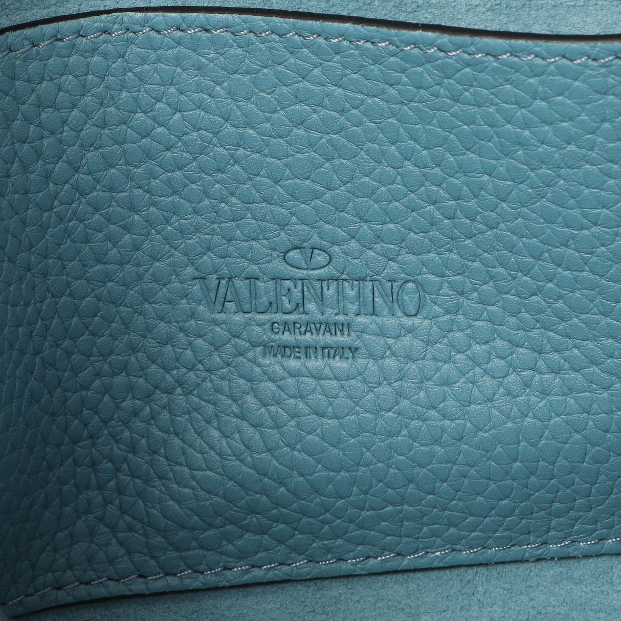 Valentino Blue Pebbled Calfskin Medium Rockstud Flip Lock Crossbody Bag Handbags Valentino