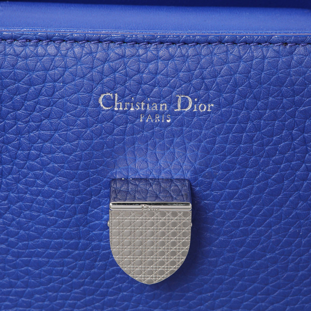 Christian Dior Blue Bullcalf Medium Diorever Flap Handbags Christian Dior