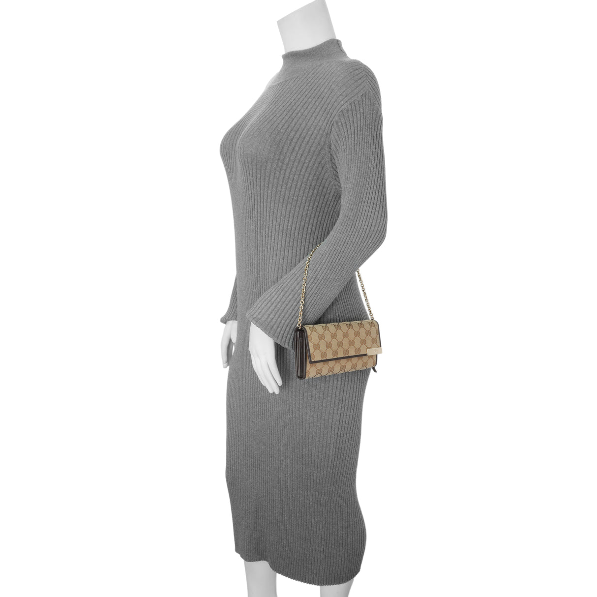 Gucci Monogram Canvas Chain Wallet Handbags Gucci