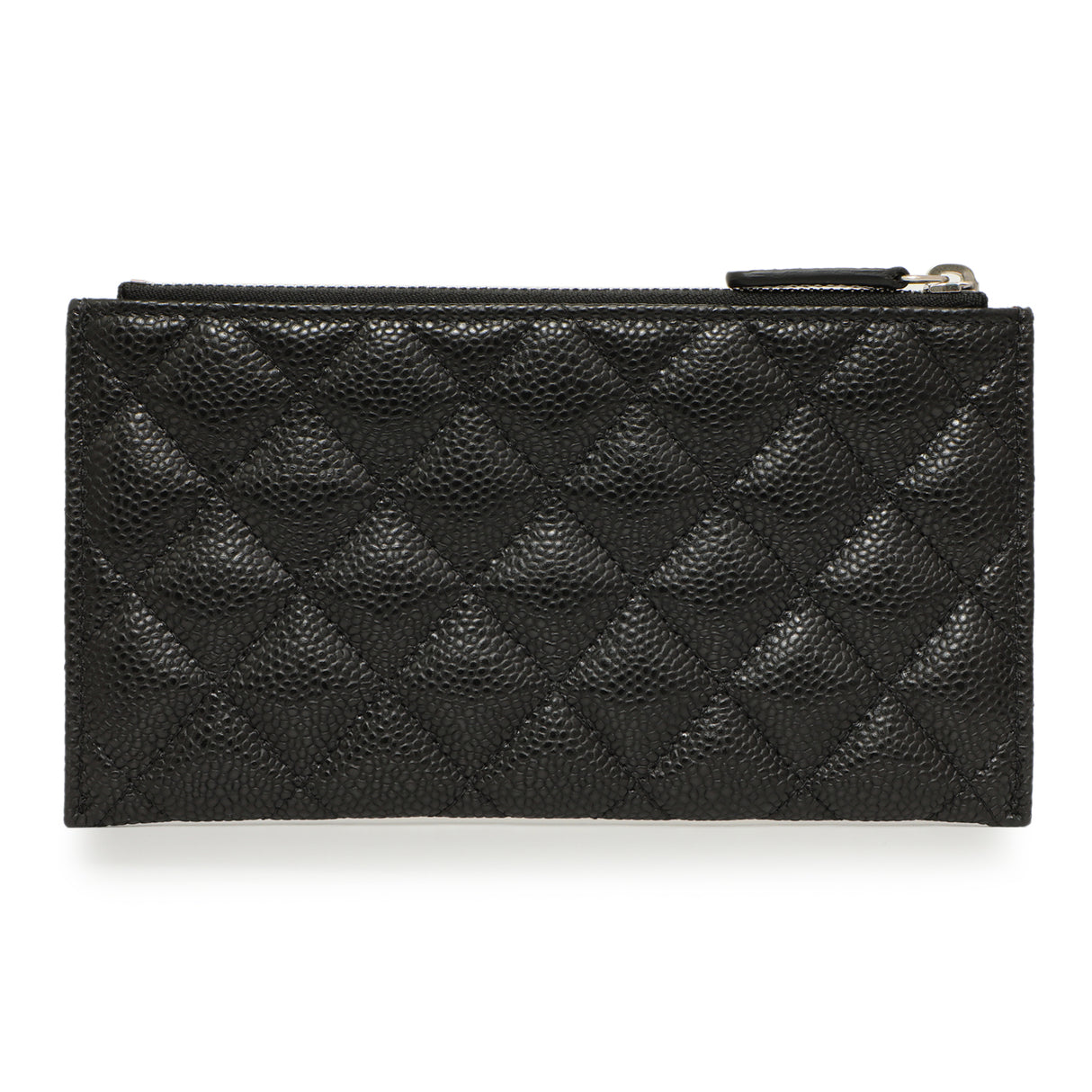 Chanel Black Quilted Caviar Classic Zip Pouch Accessories Chanel