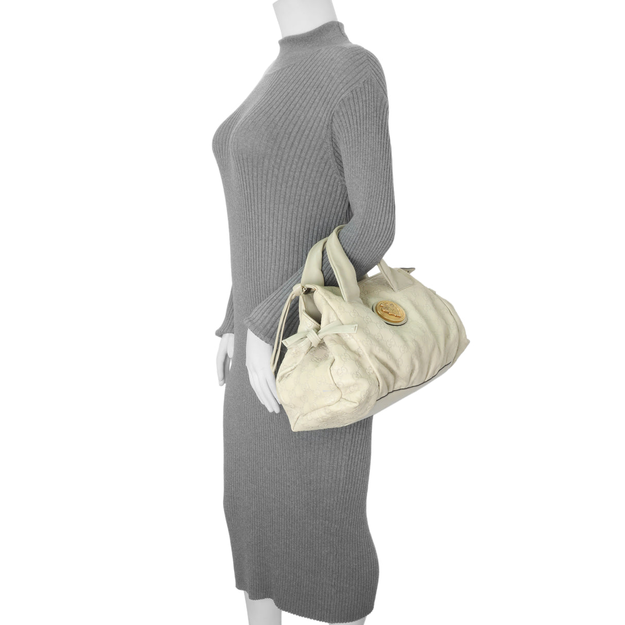 Gucci Guccissima Cream Hysteria Handbag Handbags Gucci