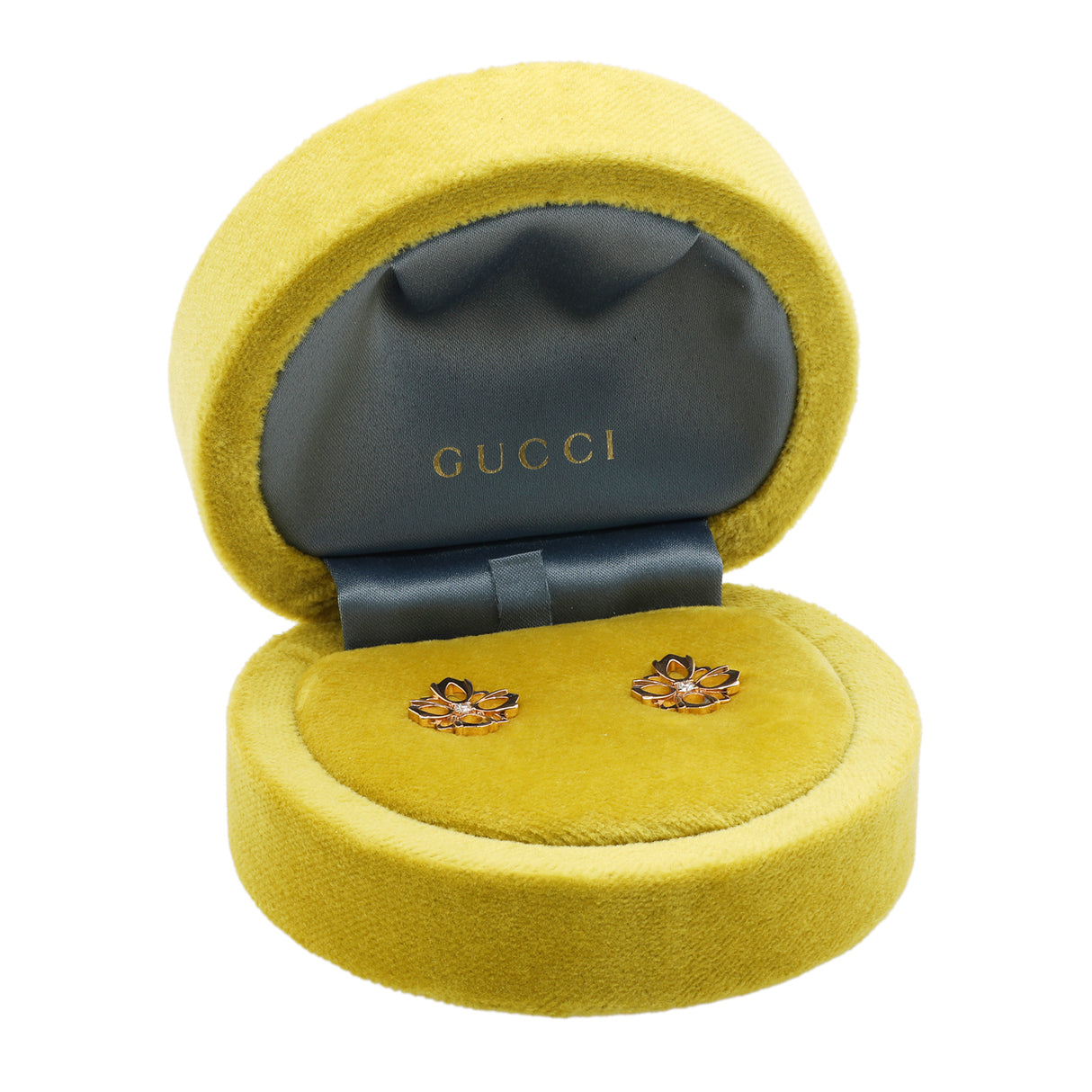 Gucci 18K Rose Gold Diamond Flora Earrings Designer Jewellery Gucci