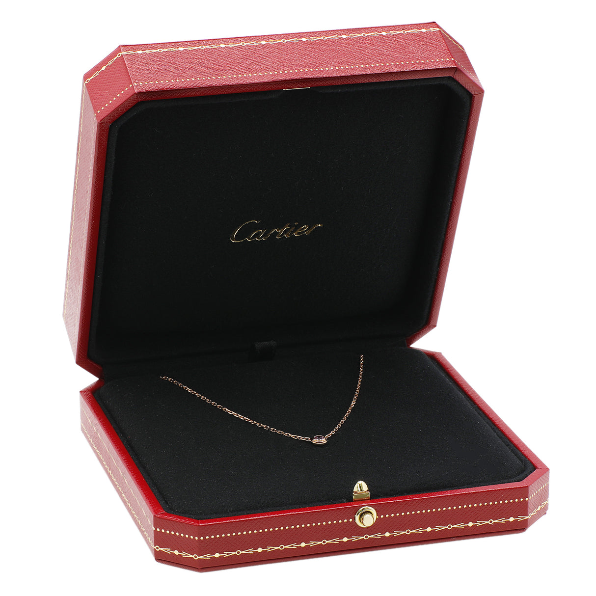 Cartier 18K Rose Gold Pink Sapphire d'Amour Pendant Designer Jewellery Cartier