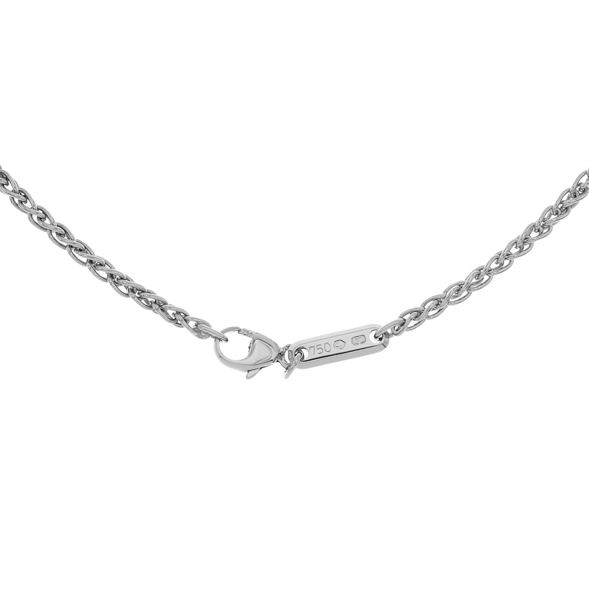 Chopard 18K White Gold Happy Diamonds Icons Pendant Necklace Designer Jewellery Chopard