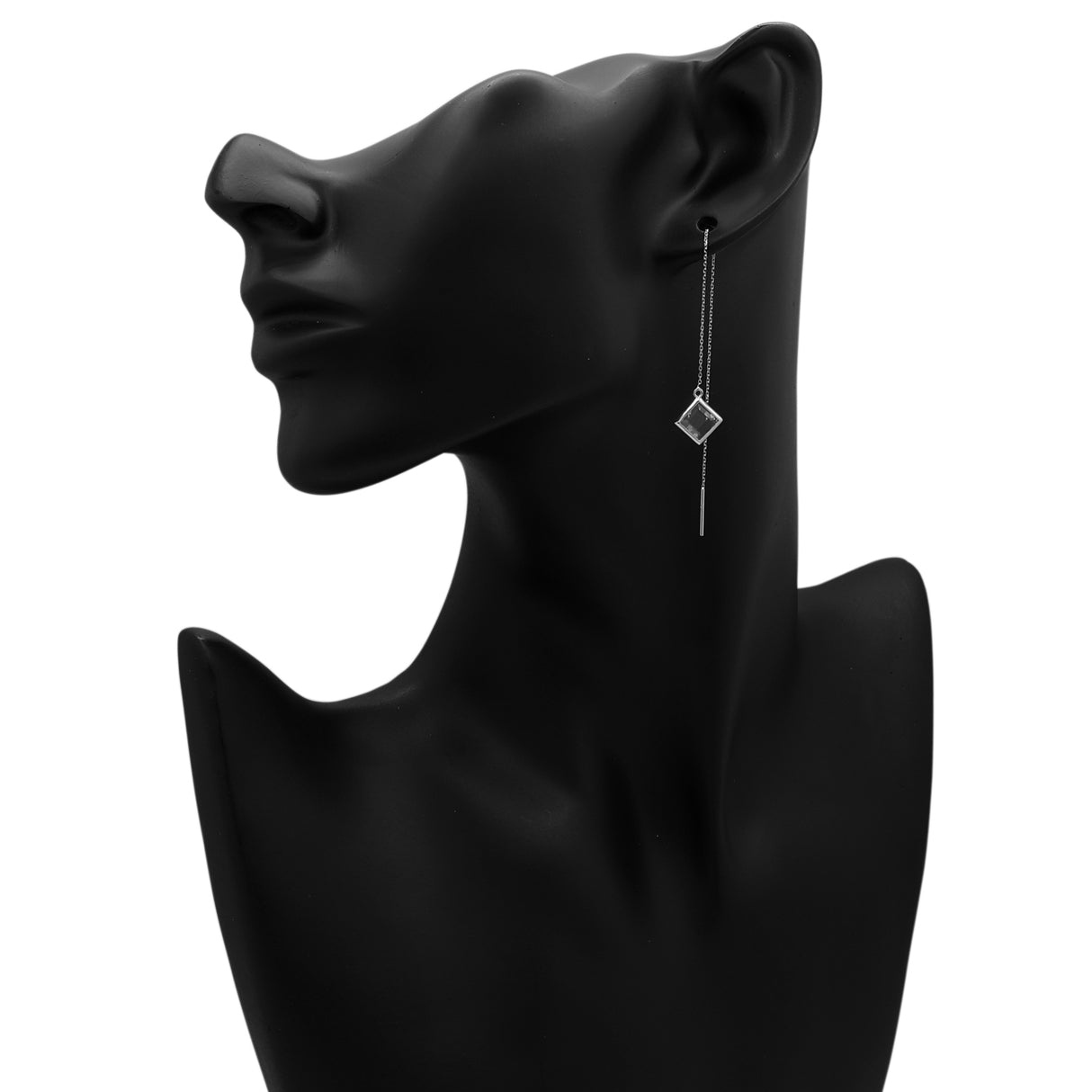 18K White Gold Drop Earrings Fine Jewellery Modaselle