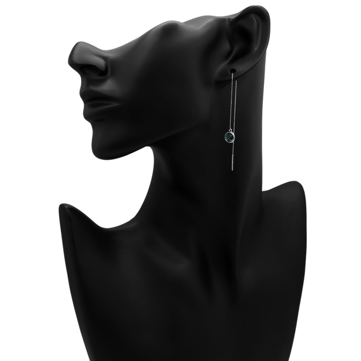 18K White Gold Drop Earrings Fine Jewellery Modaselle