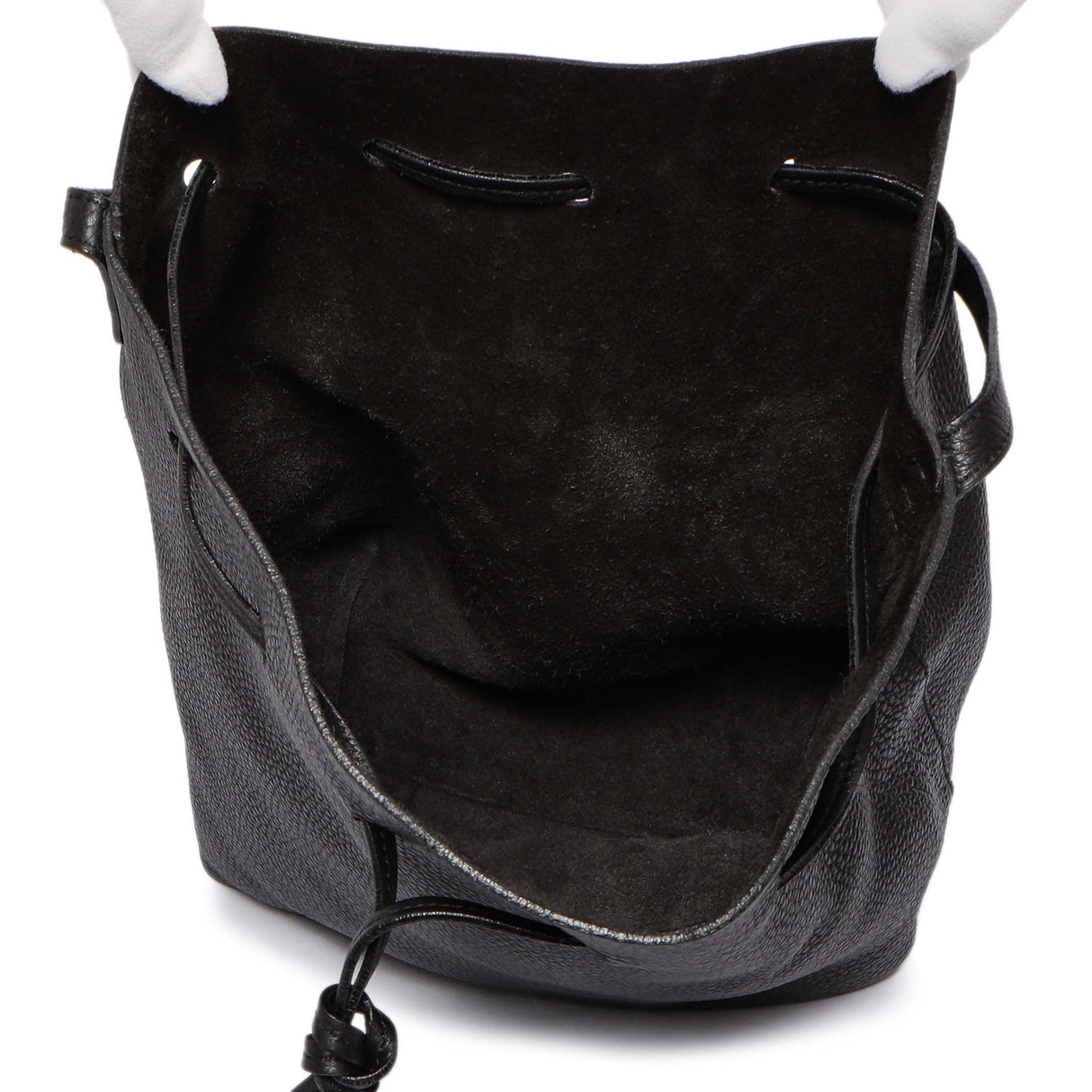 Mansur Gavriel Black Tumbled Calfskin Bucket Bag Handbags Mansur Gavriel