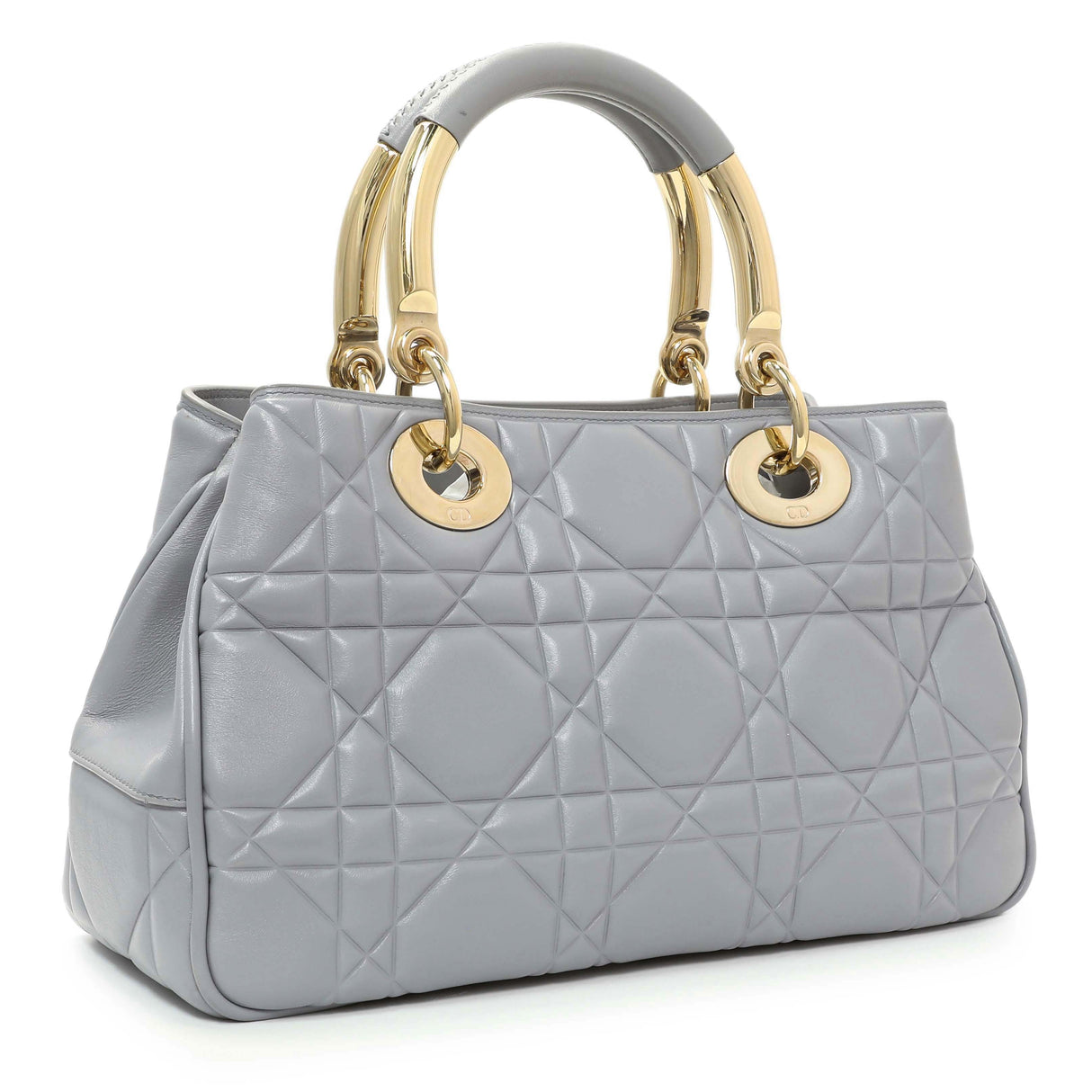 Christian Dior Grey Calfskin Cannage Medium The Lady 95.22 Handbags Christian Dior