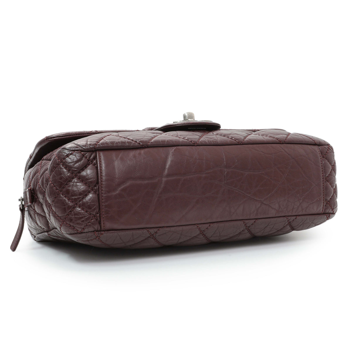 Chanel Burgundy Aged Calfskin Portobello Flap Handbags Chanel