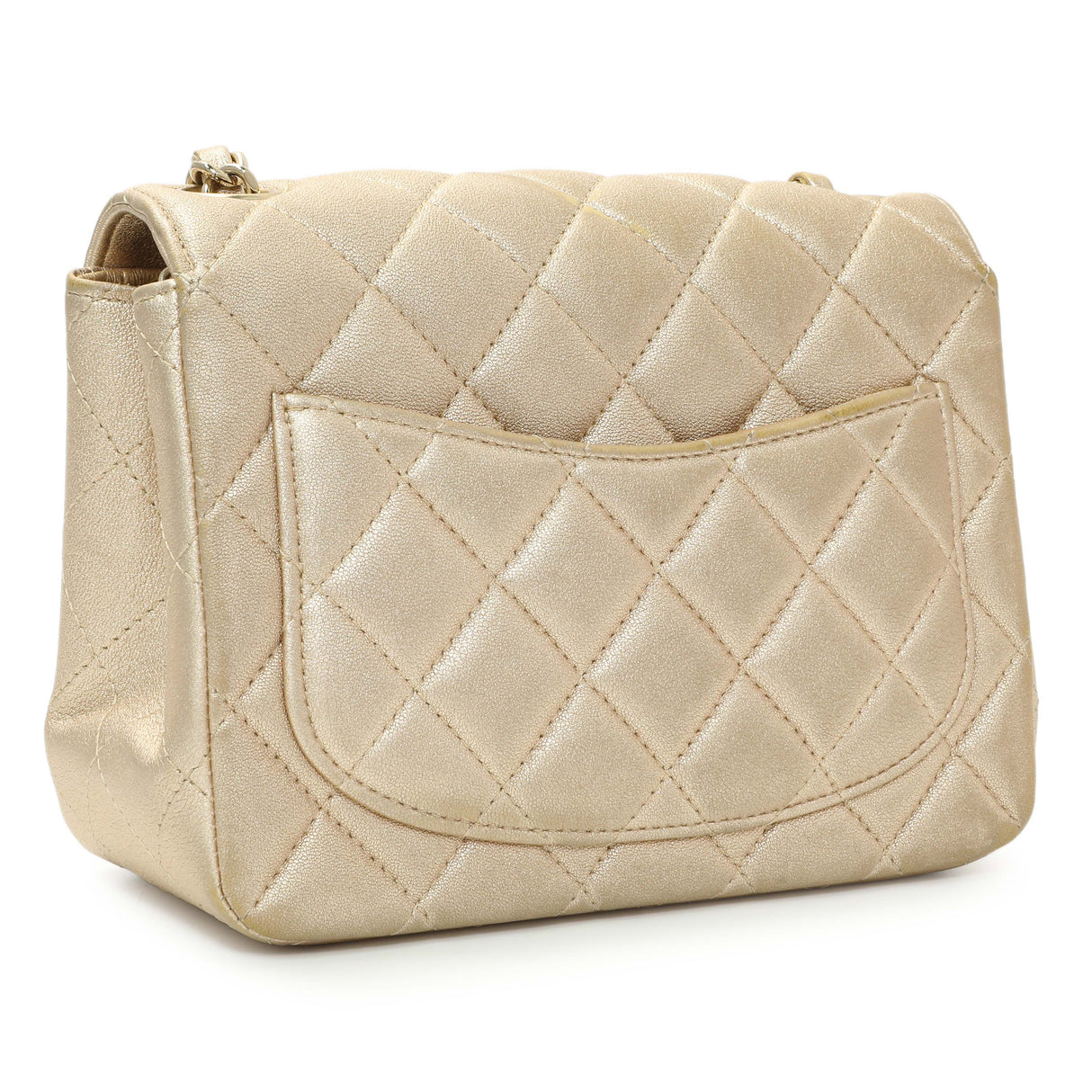 Chanel Metallic Quilted Mini Square Flap Handbags Chanel