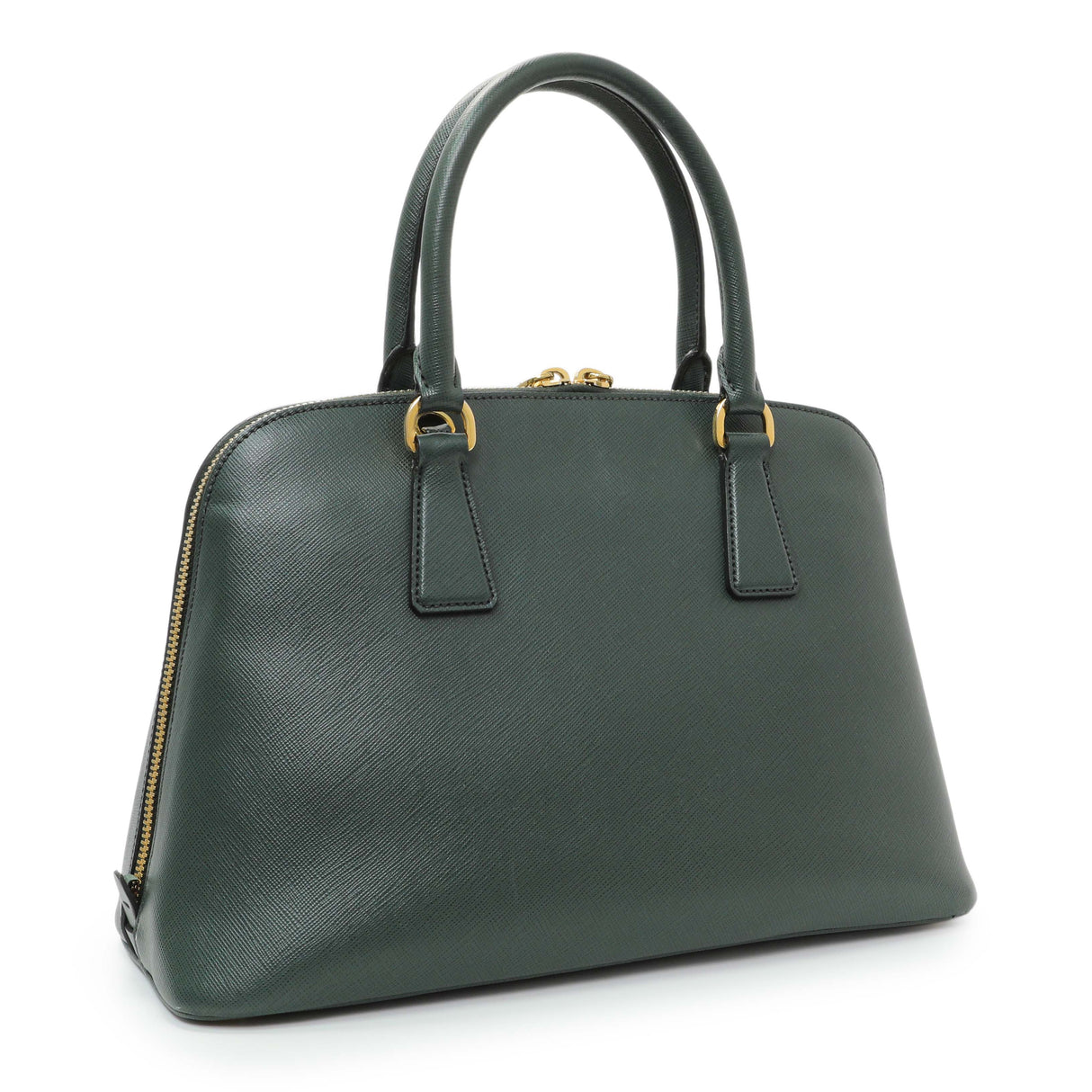 Prada Green Saffiano Medium Promenade Tote Handbags Prada