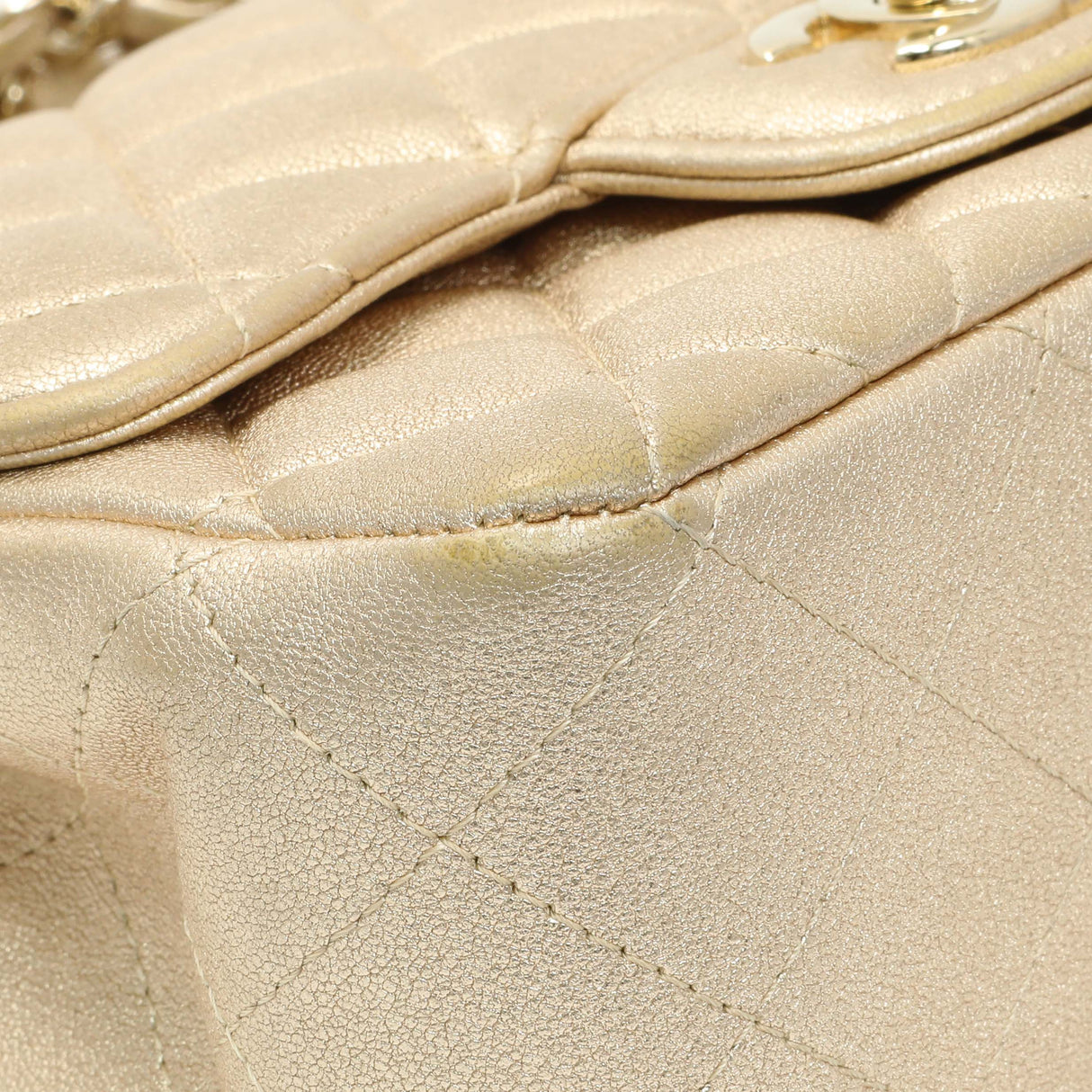 Chanel Metallic Quilted Mini Square Flap Handbags Chanel