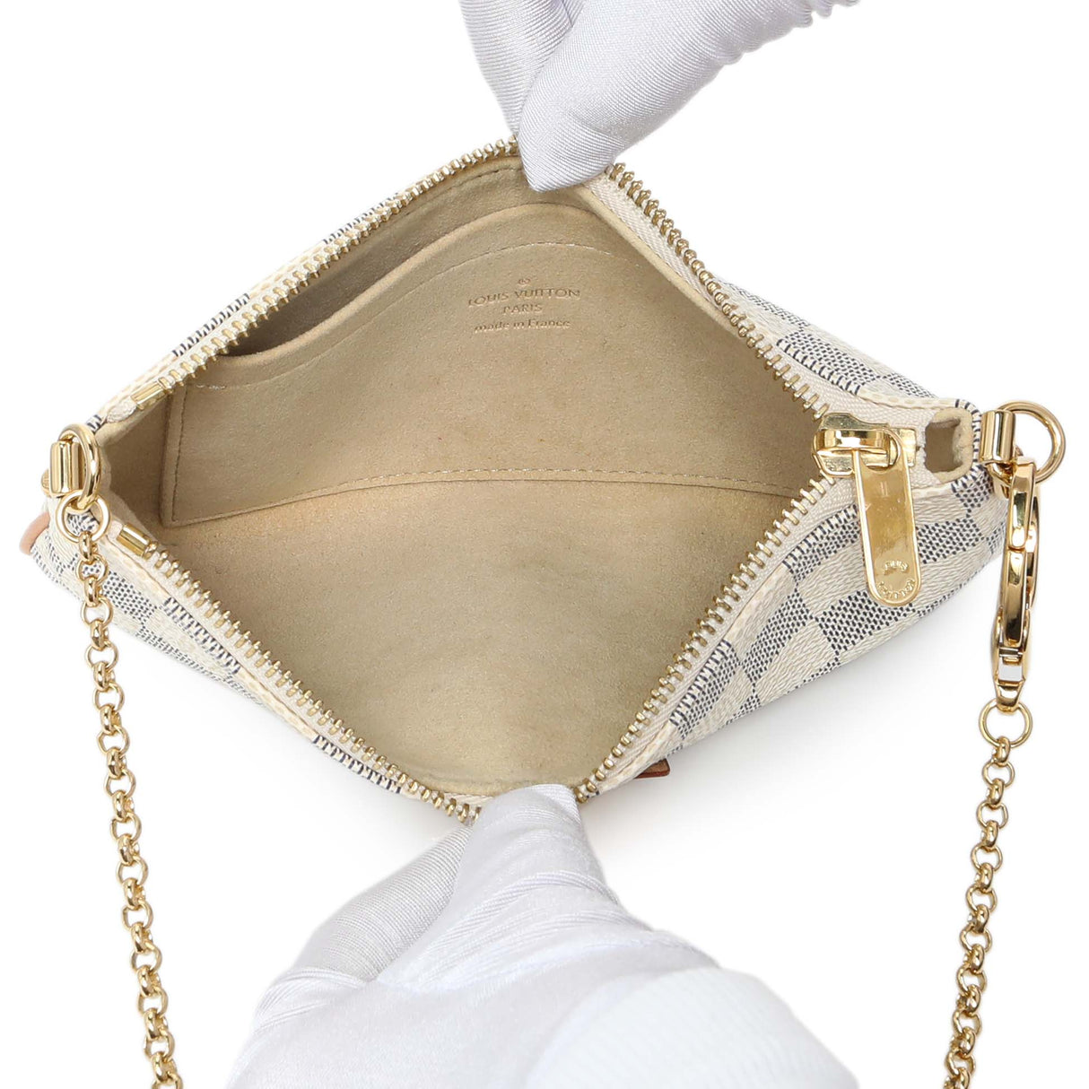 Louis Vuitton Damier Azur Pochette Milla MM Handbags Louis Vuitton