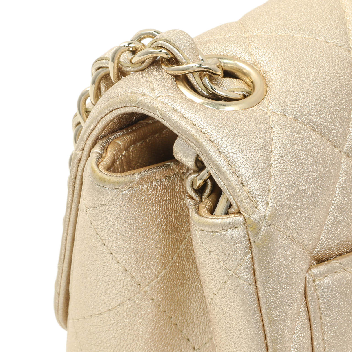 Chanel Metallic Quilted Mini Square Flap Handbags Chanel