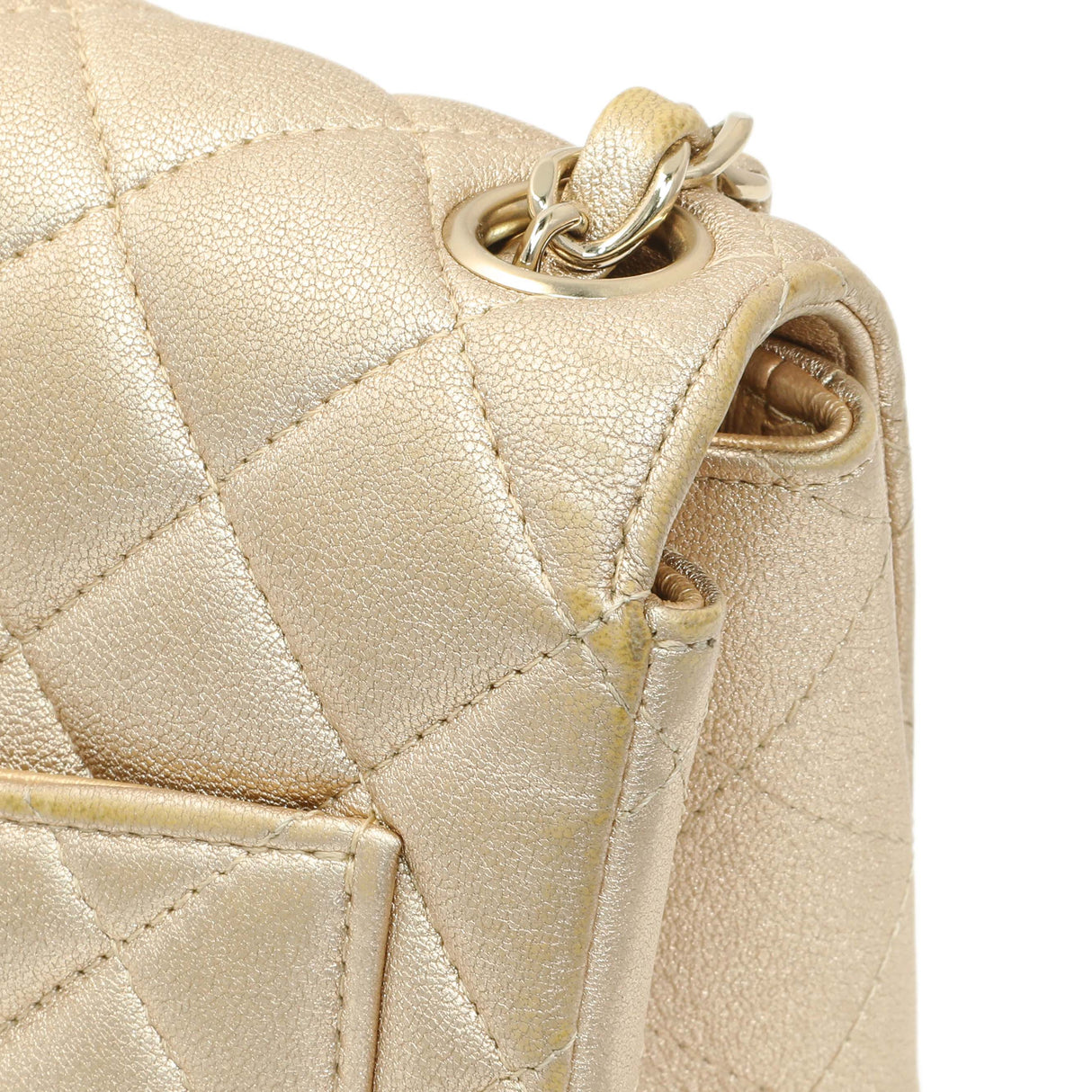 Chanel Metallic Quilted Mini Square Flap Handbags Chanel