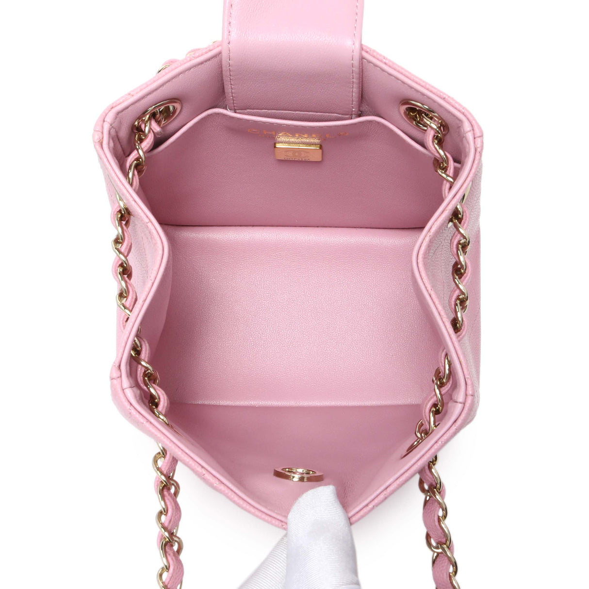 Chanel Pink Caviar Mini Bucket Bag