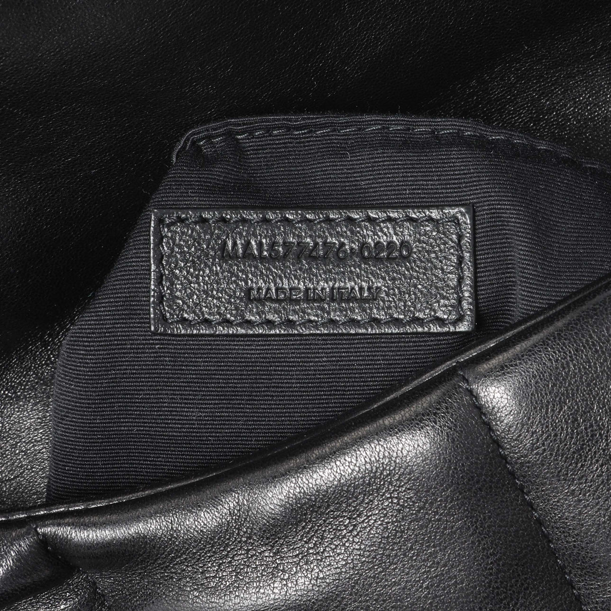 Saint Laurent Black Lambskin Small Loulou Puffer