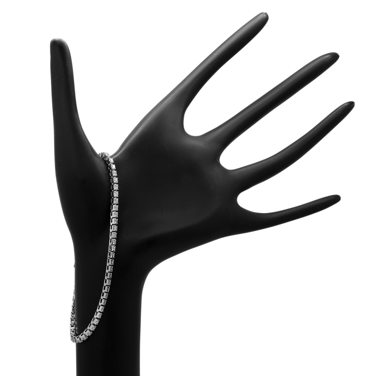 14K White Gold 2.88 Carat Diamond Tennis Bracelet Fine Jewellery Modaselle