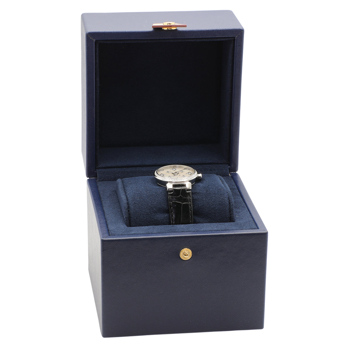 Louis Vuitton Stainless Steel Diamond Tambour Slim Quartz QBB117 Watches Louis Vuitton