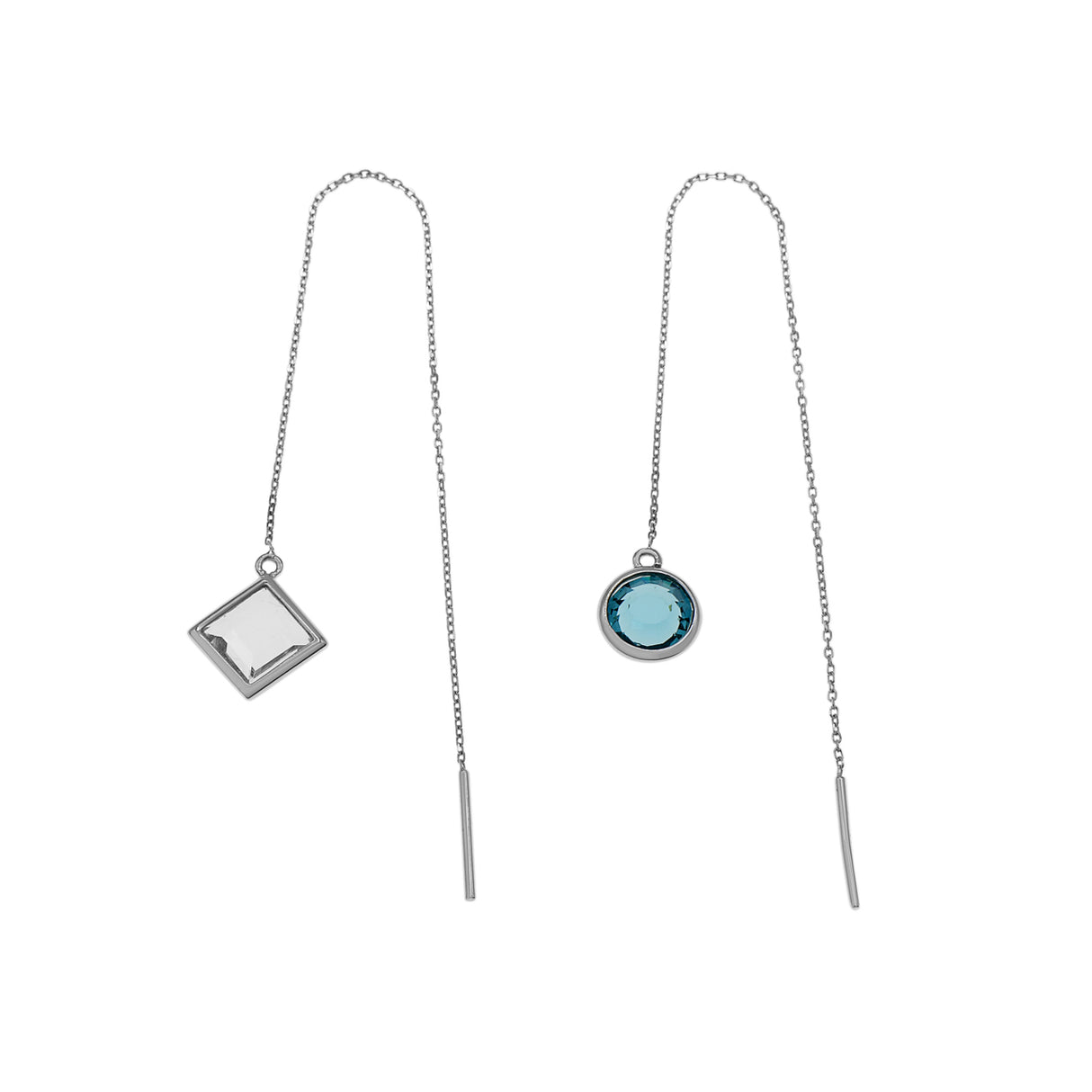 18K White Gold Drop Earrings Fine Jewellery Modaselle