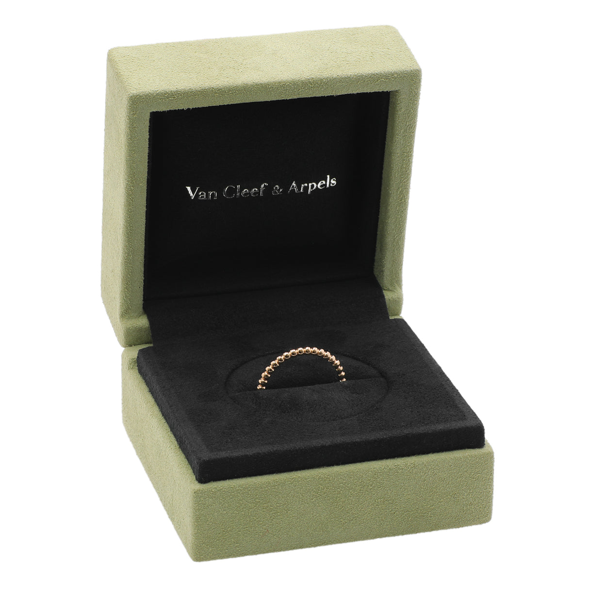 Van Cleef & Arpels 18K Rose Gold Small Perlee Ring Designer Jewellery Van Cleef and Arpels