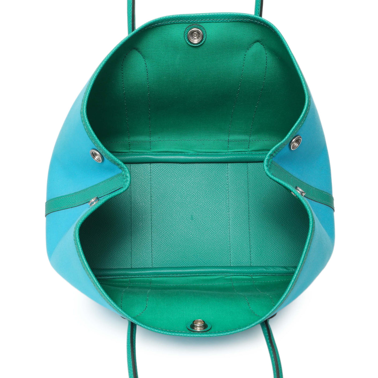 Hermes Bleu Azteque Menthe Toile Officier Epsom Garden Party 30 TPM