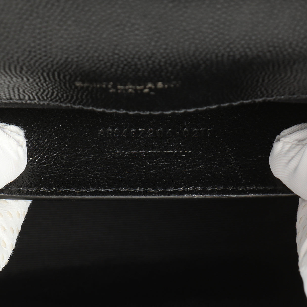 Saint Laurent Black Grain De Poudre Textured Mixed Matelasse Medium Triquilt Monogram Envelope Satchel Handbags Saint Laurent