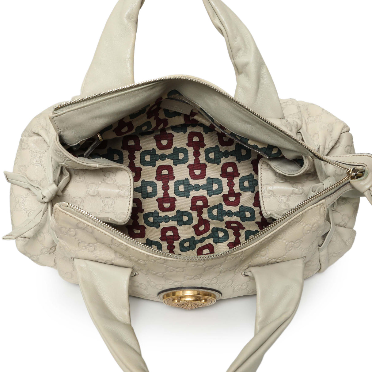 Gucci Guccissima Cream Hysteria Handbag Handbags Gucci