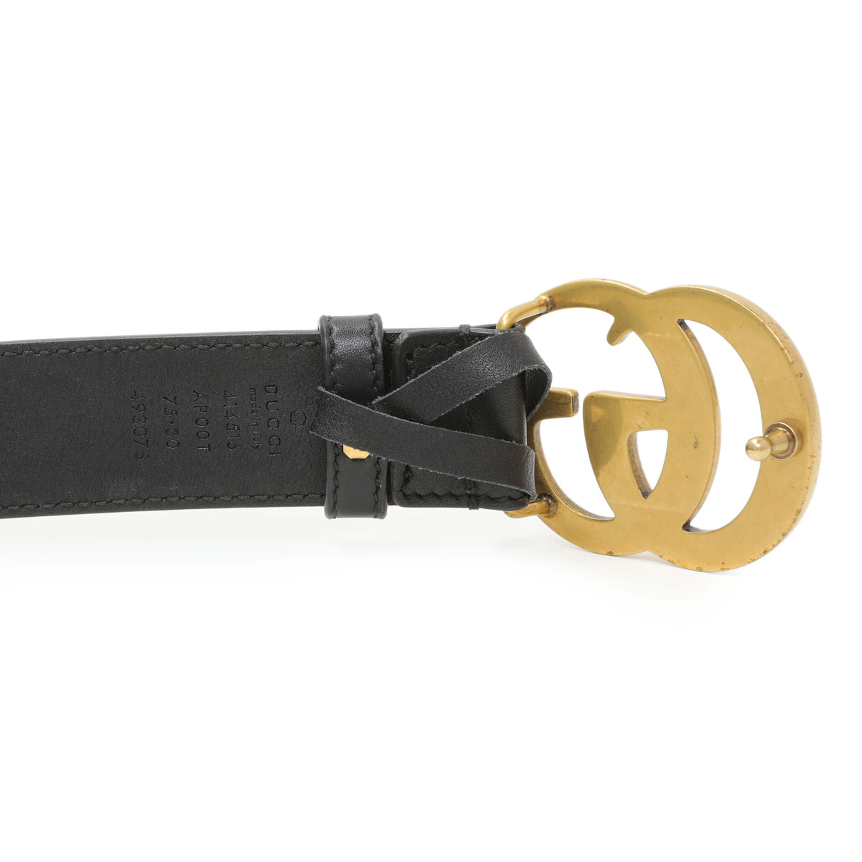 Gucci Black Calfskin Double G 30mm Belt