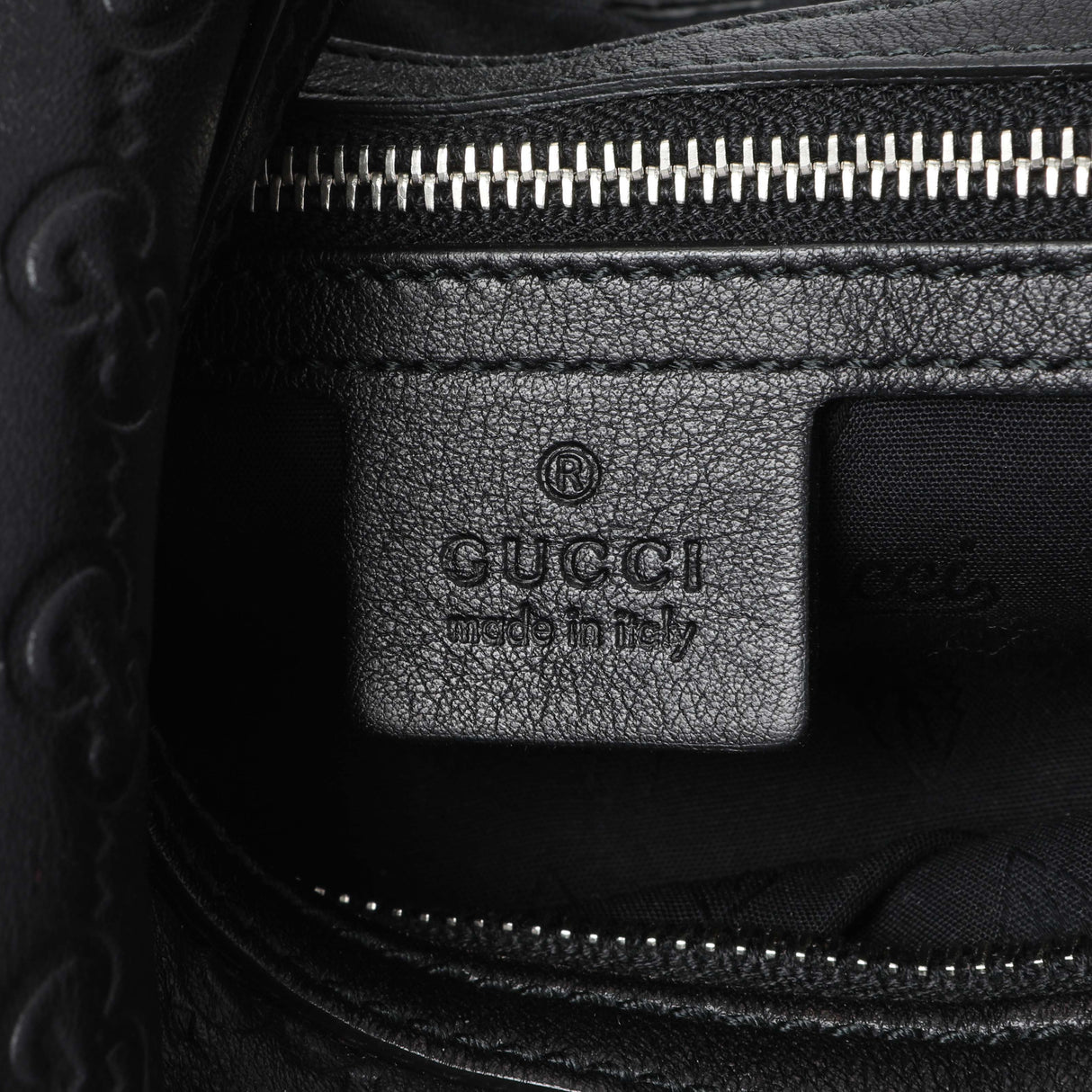 Gucci Black Guccissima Twins Hobo Medium