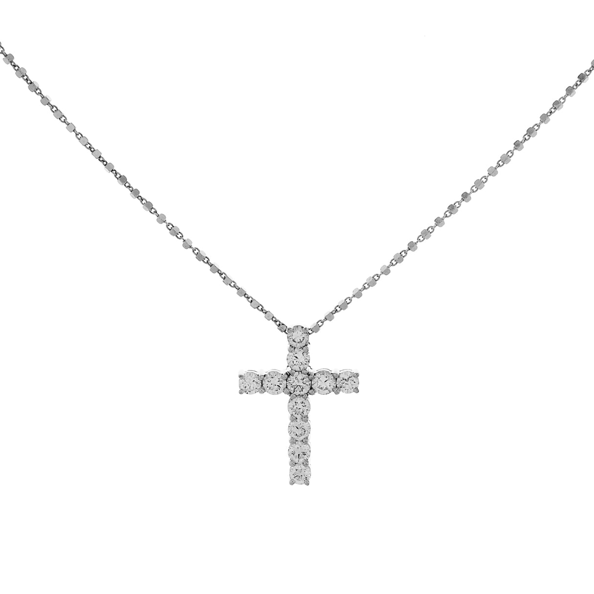 18K White Gold 1.10 Carat Cross Pendant Fine Jewellery Modaselle