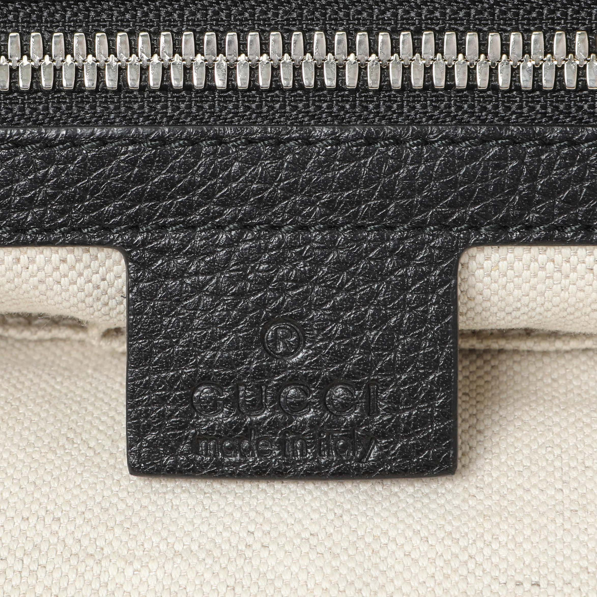 Gucci Black Pebbled Calfskin Medium Soho Messenger Bag