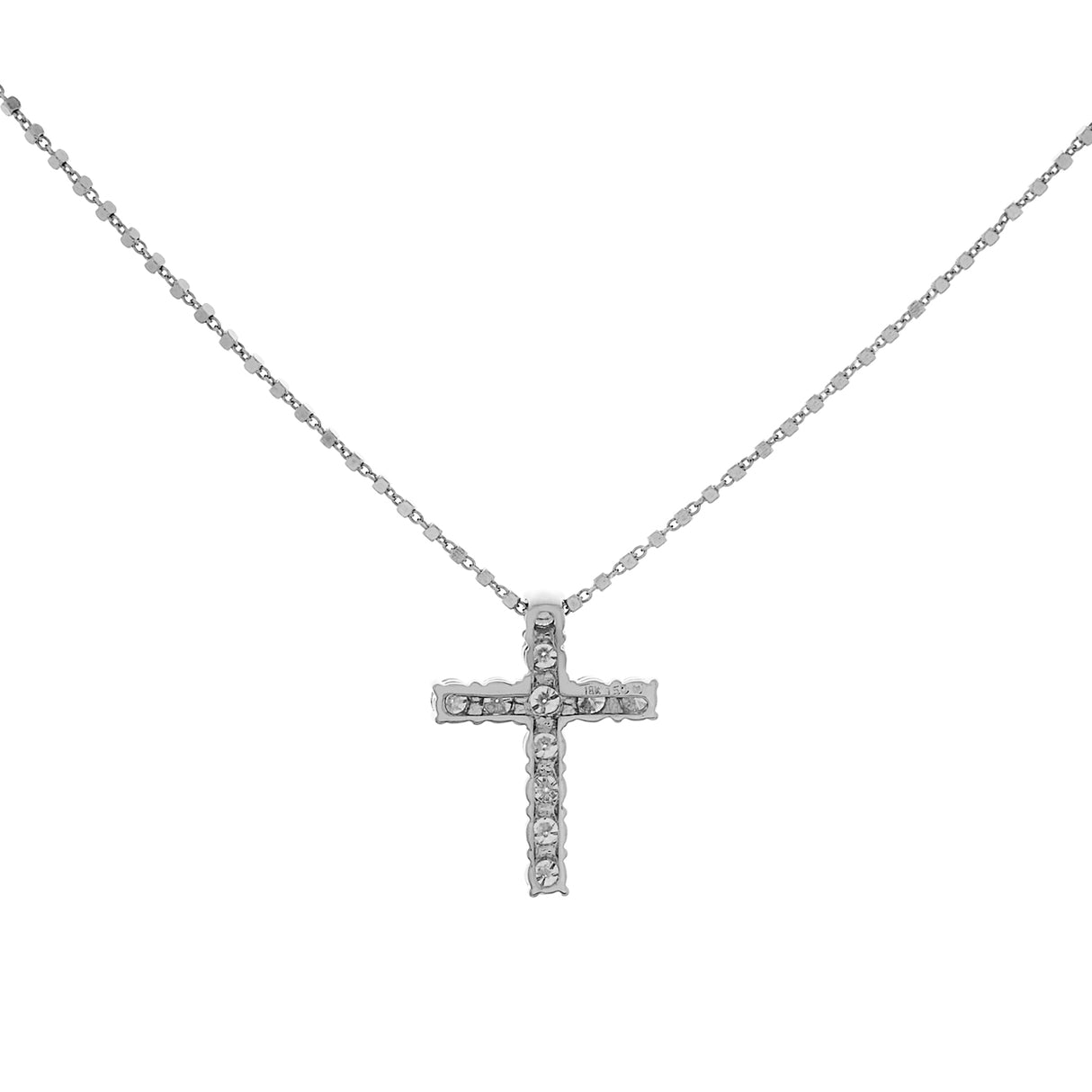 18K White Gold 1.10 Carat Cross Pendant Fine Jewellery Modaselle